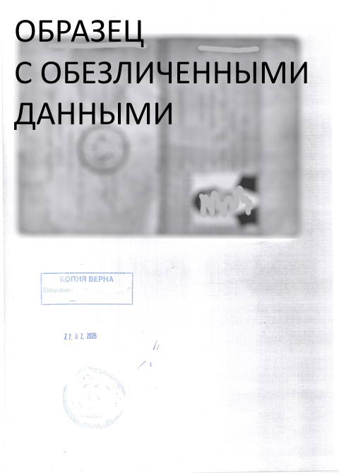 Скан паспорта горизонтально